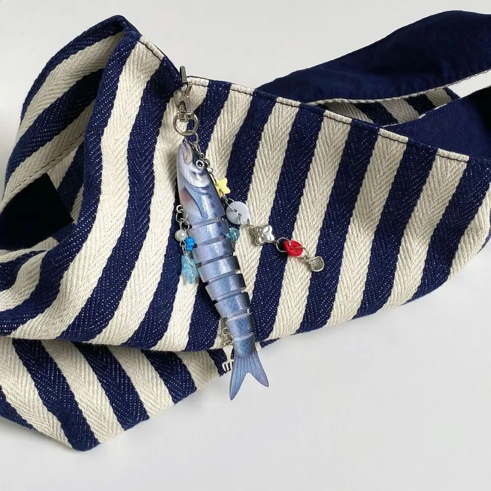 High-precision Handmade Fish Keychains Phone Lanyard Hanging Decor Artificial Fish Pendant Bionic Design Bag Charm