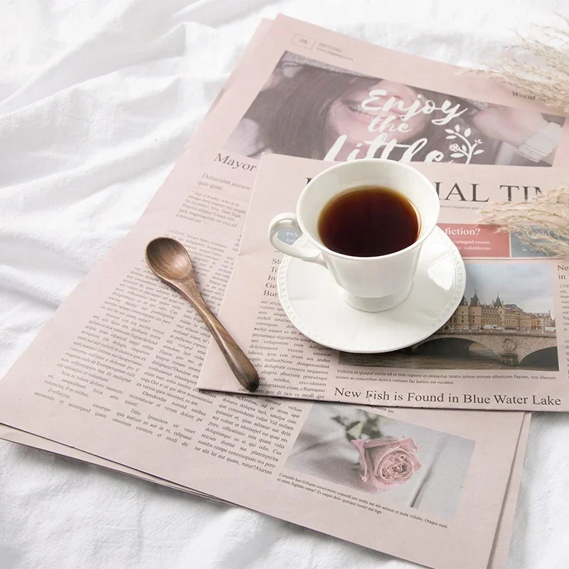 Adereços fotográficos de jornal retrô para estúdio fotográfico, decoração de estilo chique para mesa, blogueiro, reprodução de natureza morta