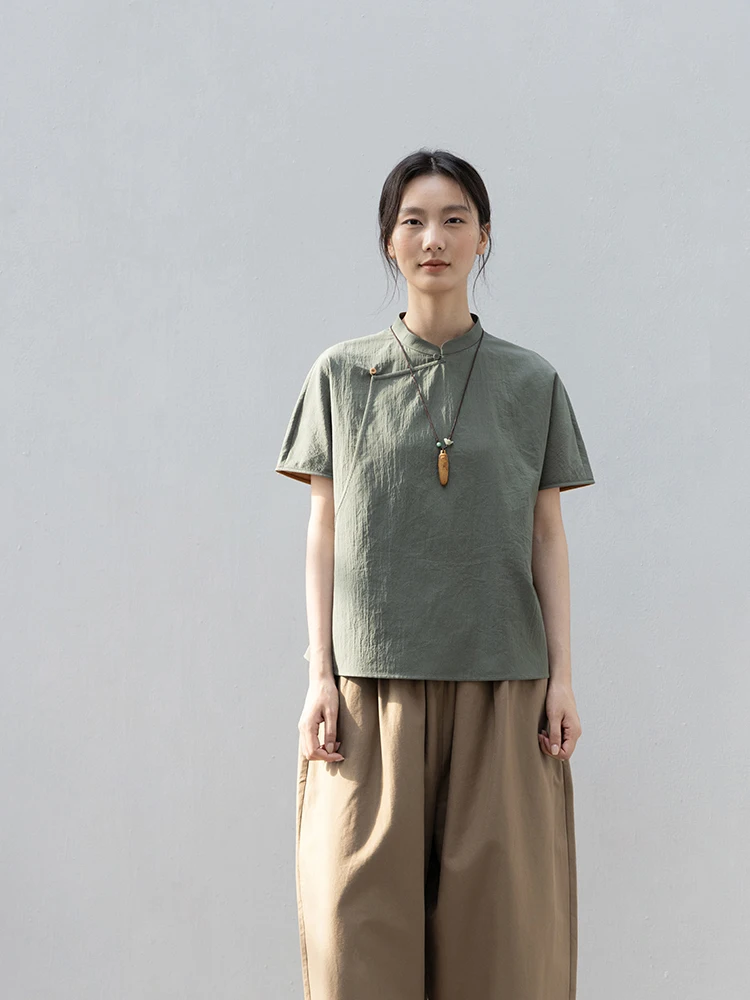 

Новая коллекция Le: Двухслойная футболка из хлопковой смеси, разноцветная, летняя, тонкая, с коротким рукавом, свободного кроя, женская.