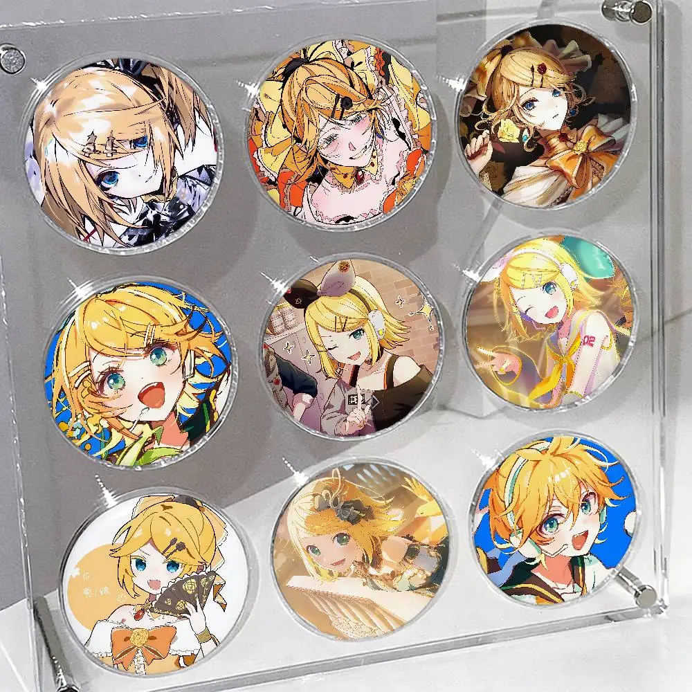 Cute K-Kagamines Rins Badges Tinplate Soft Button Pin Brooch Metal Badge Custom Jewelry Accessories Hat Bag Lapel