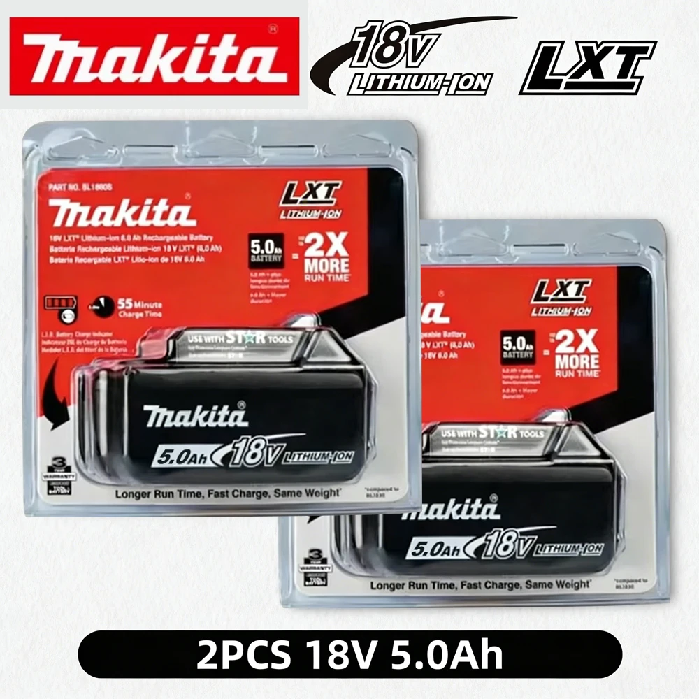 Originele Makita 18V batterij 6ah, met batterij-indicator Oplaadbare Makita-batterij, BL1830 BL1840 BL1850 Power Tool-batterij