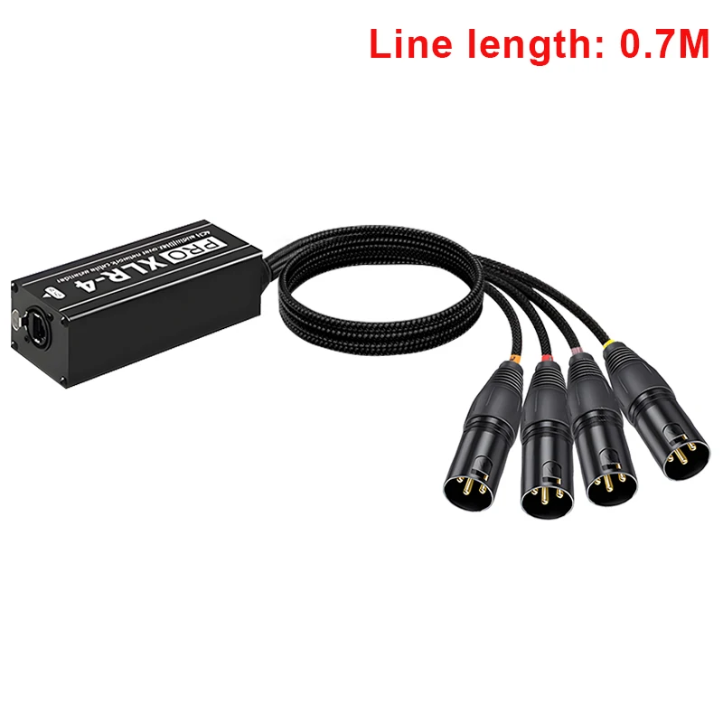 1 paar 4-kanaals 3-pins XLR of 6,3 mm audio en DMX over netwerkkabelverlenger, DMX512 netwerksignaalverlenger mannelijk + vrouwelijk