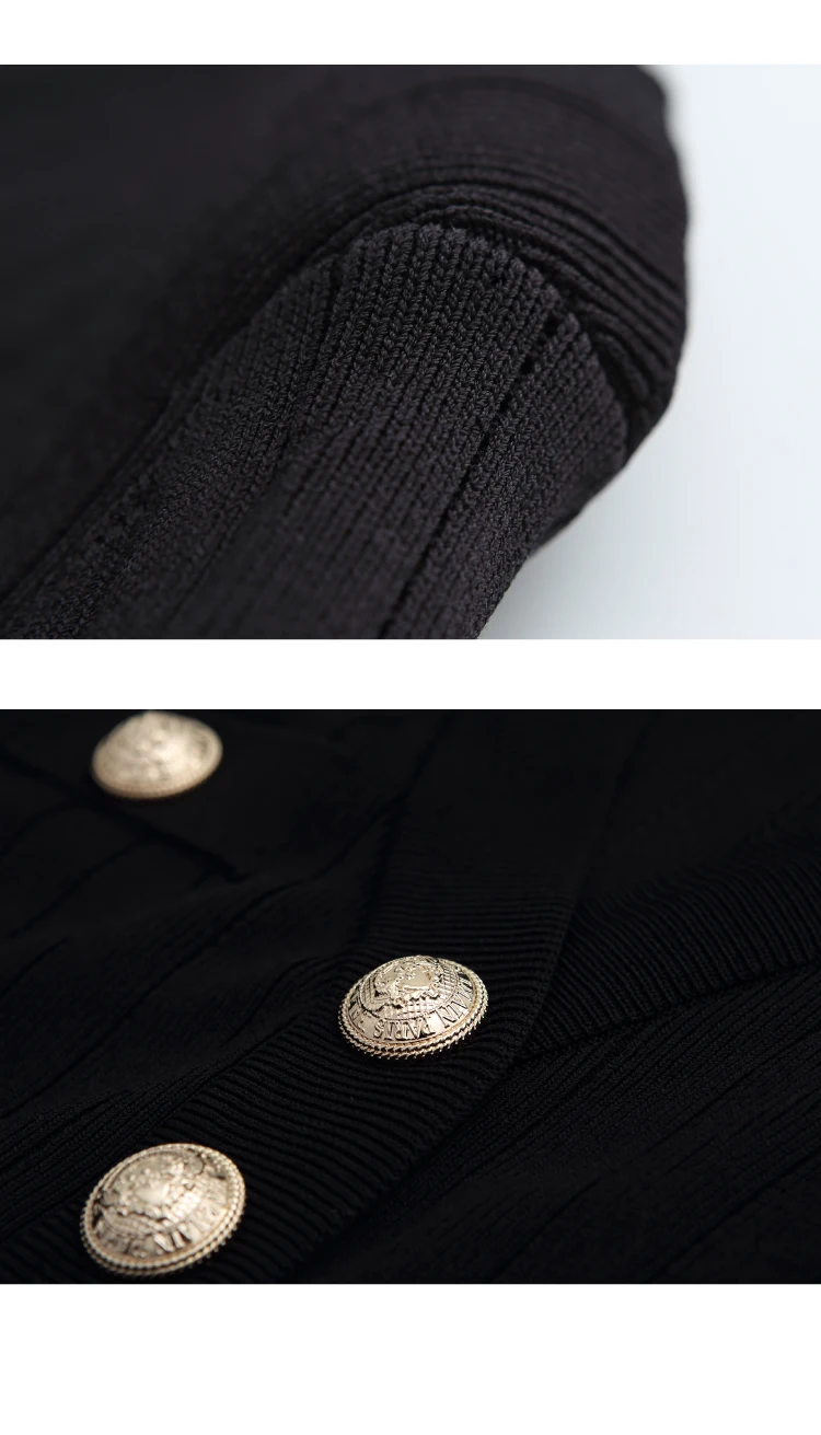 Cardigan en tricot à boutons dorés pour femme, pull court à manches longues, veste ajustée, haut pour adolescente, tenue Vintage des années 90, automne et hiver