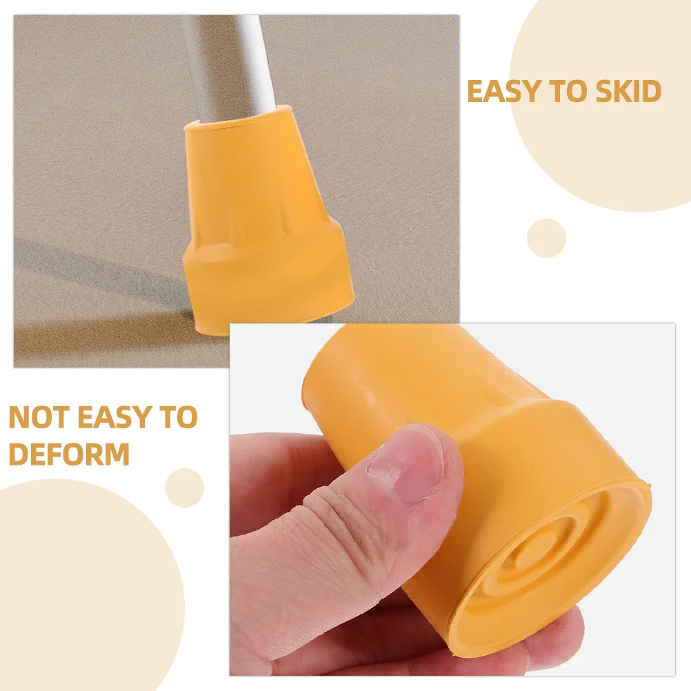 

2Pcs Non-Slip Cane Foot Covers Replacement Tips for Walking Sticks Wear-Resistant Trekking Pole Pads for Senior Mobility and