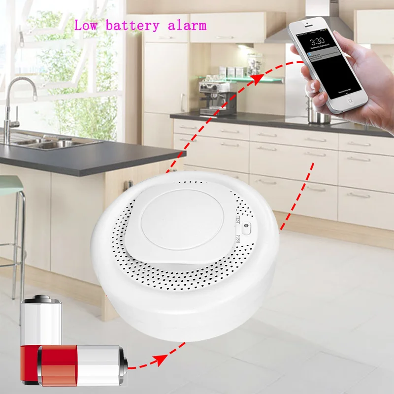 Independent Combustible Gas Detecto Kitchen Fire Detection Tuya ZigBee Remote Guard Alarm Wireless Smoke Sensor App Control