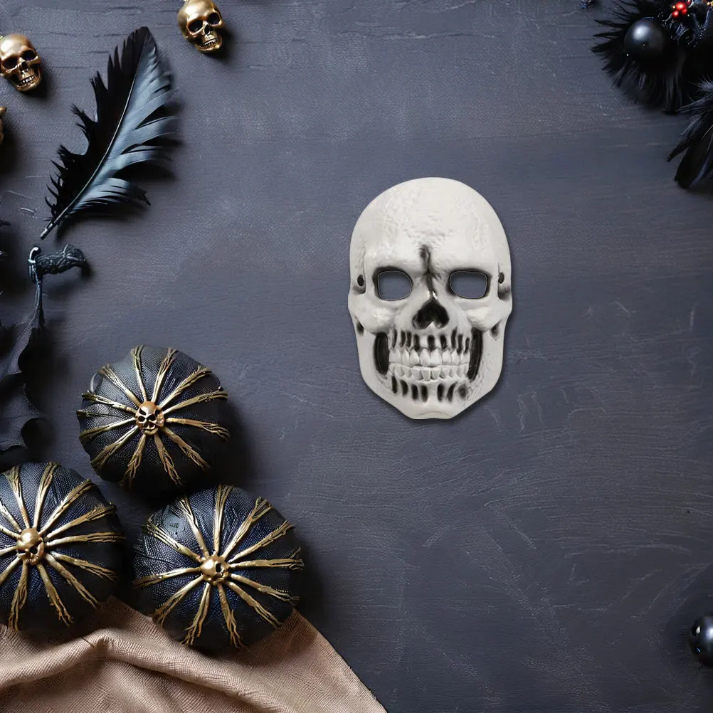 

Реалистичная бежевая маска с черепом, легкая полнолицевая маска из искусственной кожи для Хэллоуина, вечеринки, косплея, мероприятия ужасов, маска демона