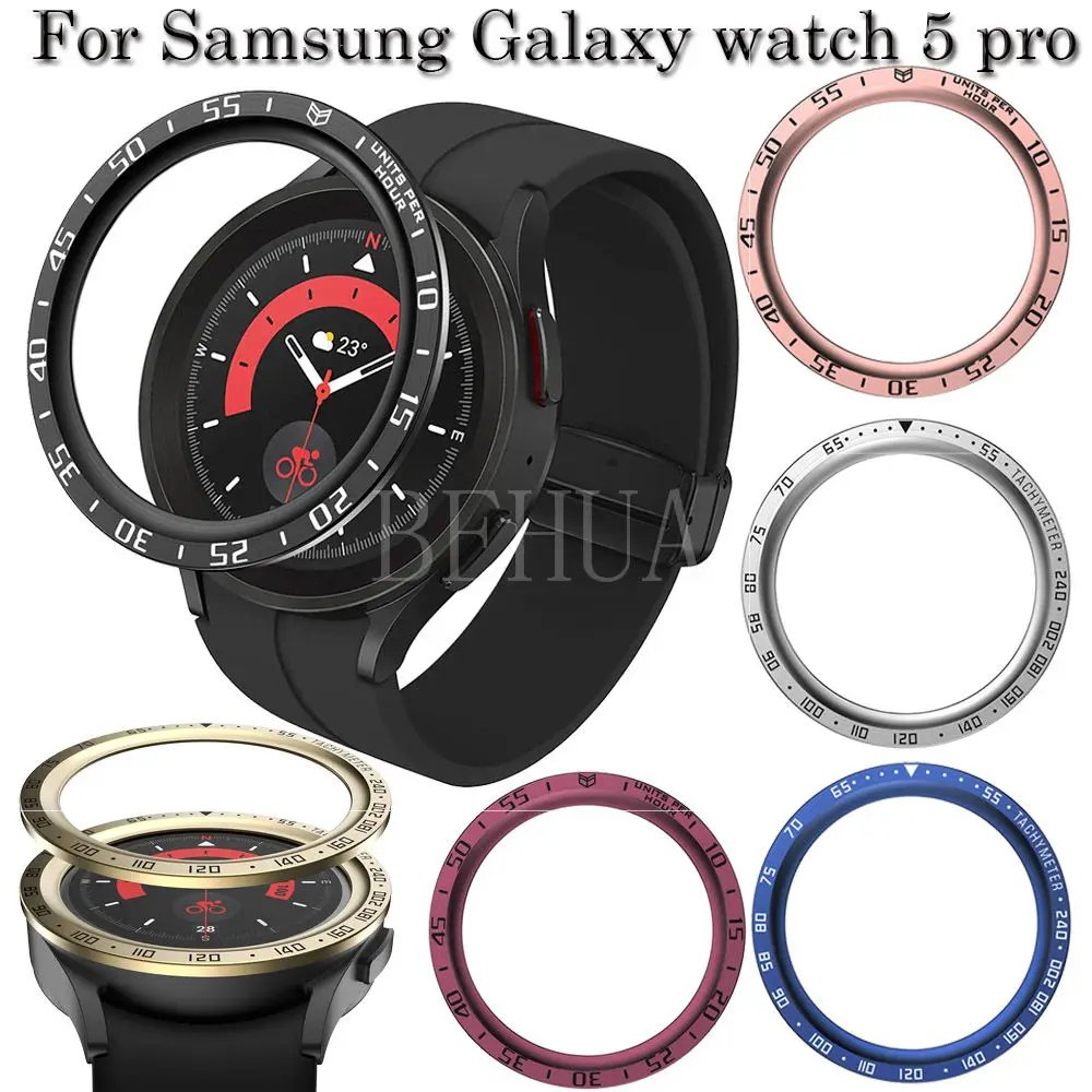 Bezel Ring Stainless Steel Cover For Samsung Galaxy watch 5 Pro 45mm Case Protection Metal Case Frame Speed Protector Shell