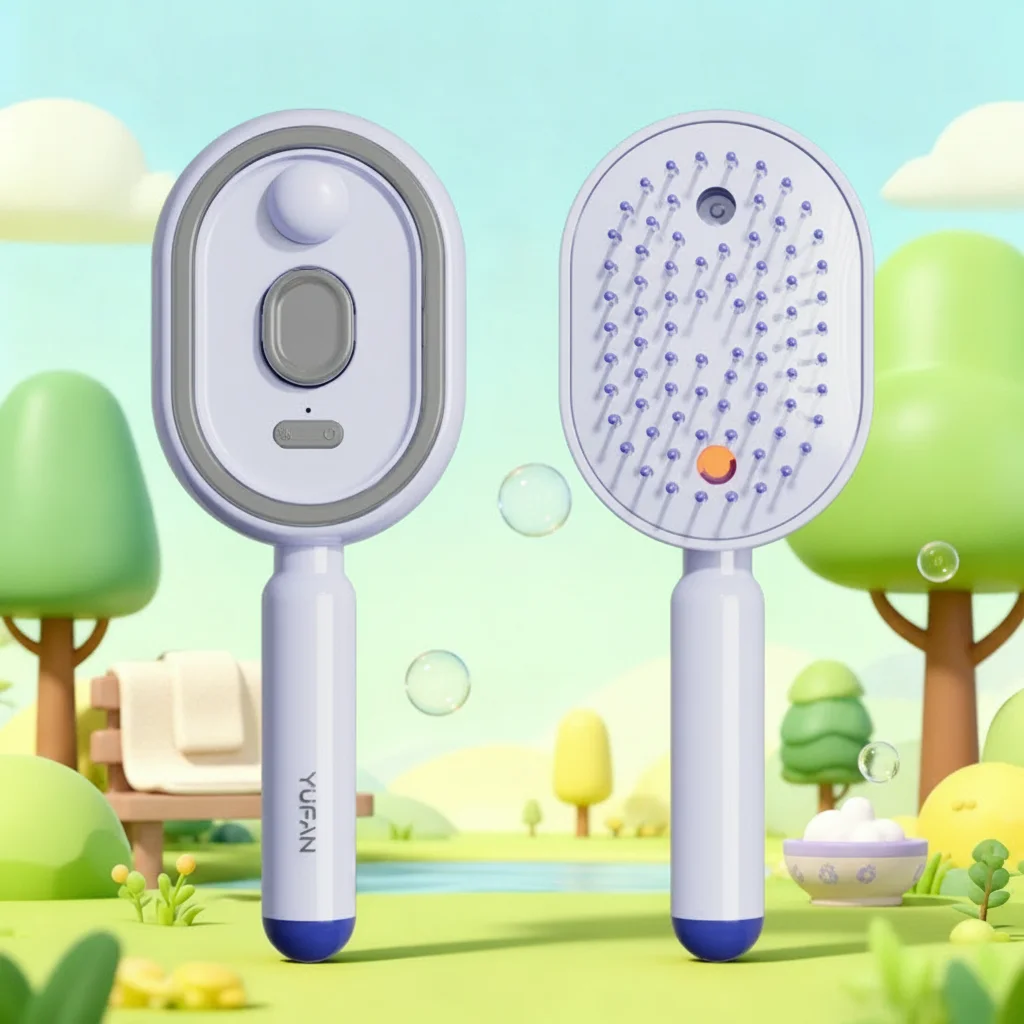Escova de Cabelo Elétrica com Função de Névoa Simultânea, Tecnologia de Íons, Mais Fios Fortes, Menos Quebra, Removedor de Pelos
