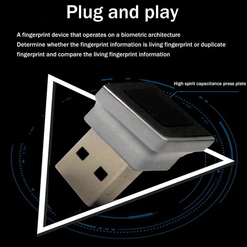 1 PCS Computer USB Fingerprint Lock USB Fingerprint Scanner For Windows 10 11 Hello USB Fingerprint Sign-In Unlock Module