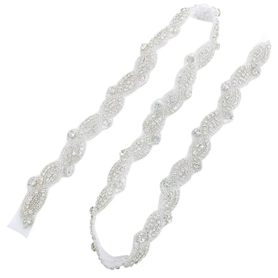 

Rhinestone Applique Silver Bridal Sash Wedding Dress Belt Sash Rhinestone Belt Wedding Sash