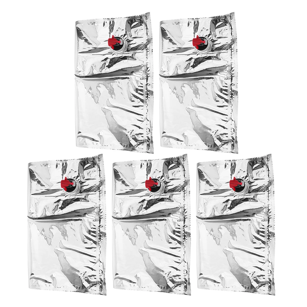 

5 Pcs Storage Bag Reusable Refillable Spout Bladder Drinks Liner Pouch Camping Picnic Spout Pouch Portable Durable