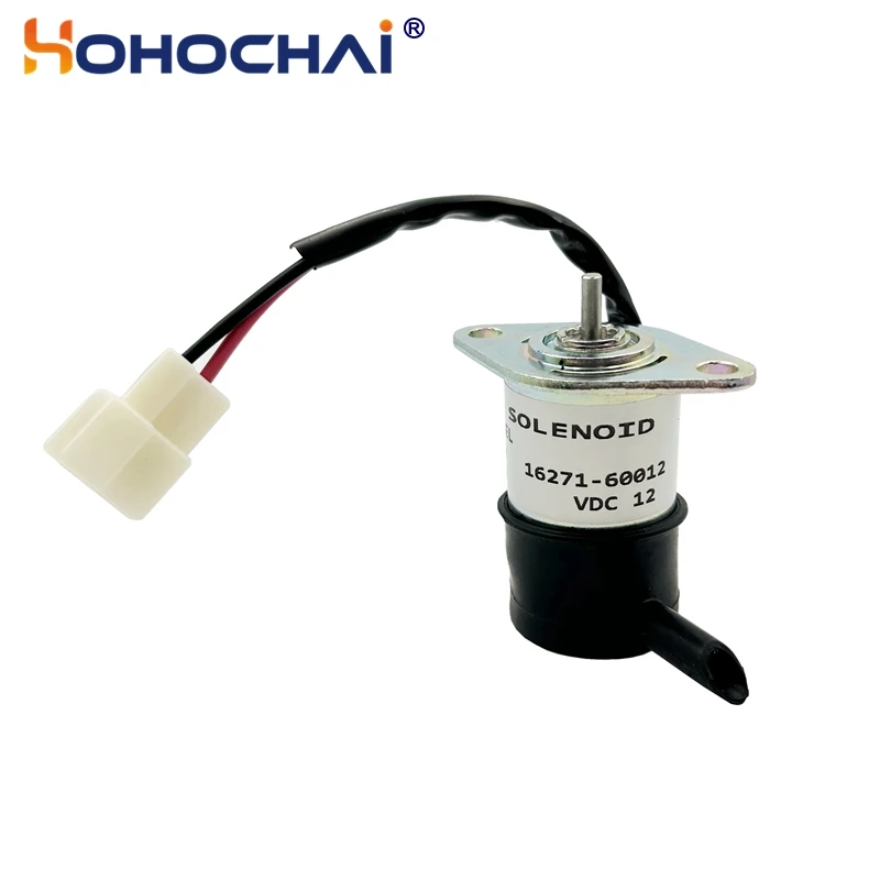 16271-60012 16271-60010 12V Fuel Shutoff Solenoid  Kubota 052600-4151 052600-4150 Stop Solenoid Excavator Part