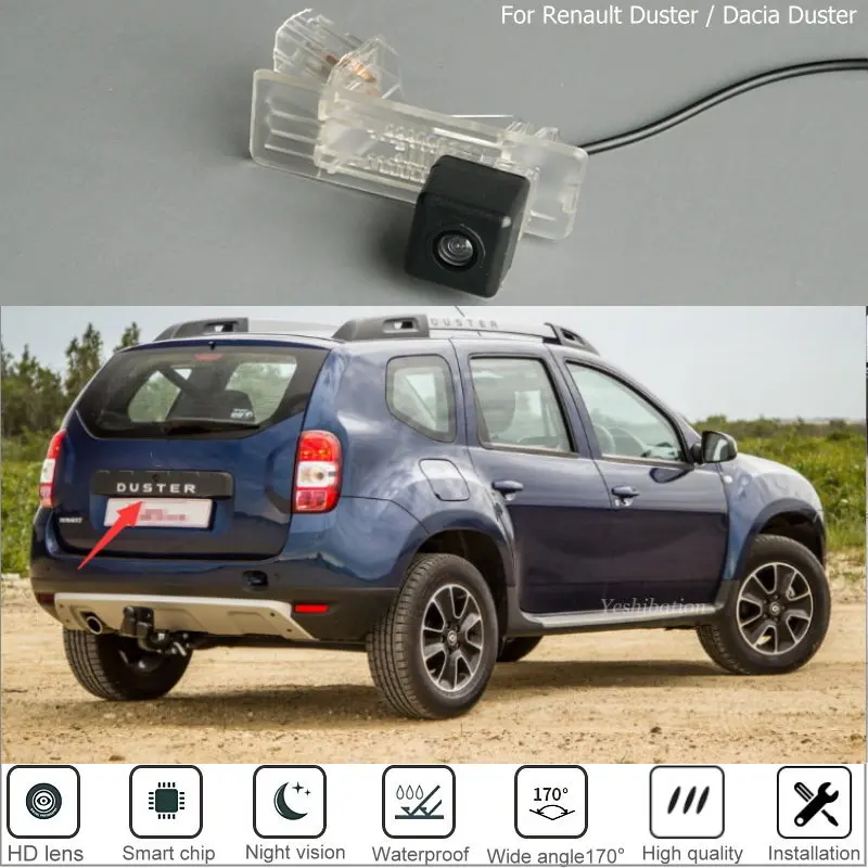 สําหรับ Renault Duster/Dacia Duster 2010 ~ 2018 2020 รถดูด้านหลังกล้องสํารองอัตโนมัติที่จอดรถย้อนกลับกล้องมองหลัง