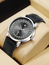 New Men's Genuine Leather Strap Watch Stainless Steel Alloy Dial Men's Mobile Phone Men's Waterproof Sports And Leisure Watch