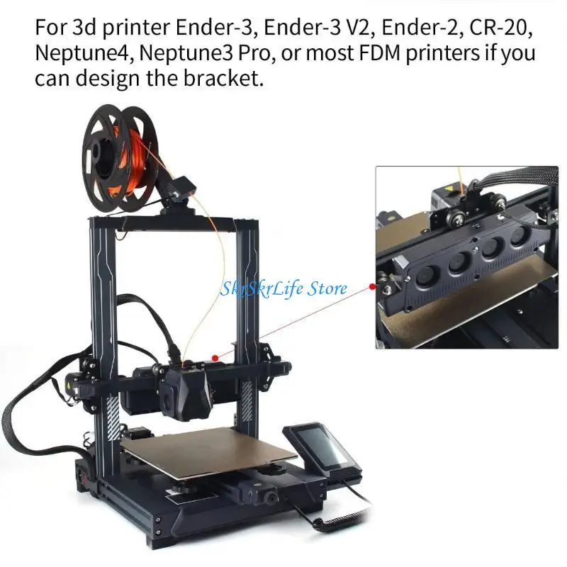 

E65E Powerful 24V 4020 Fans DC24V Blower Fan Set for Ender3 CR20 FDM Printer Cooling 4CM Cooling Fan Set 10000RPM Coolers