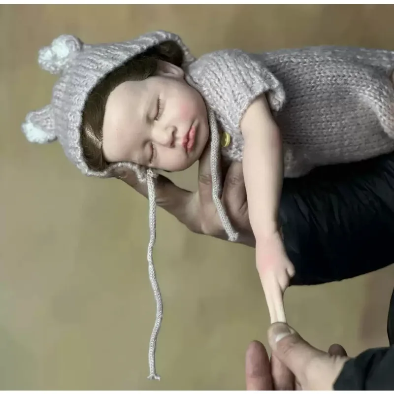 48cm Solid Silicone Sleeping Reborn Baby Boy Doll Realistic Newborn Doll Handmade Soft Touch Stretchable Doll Toy Gift