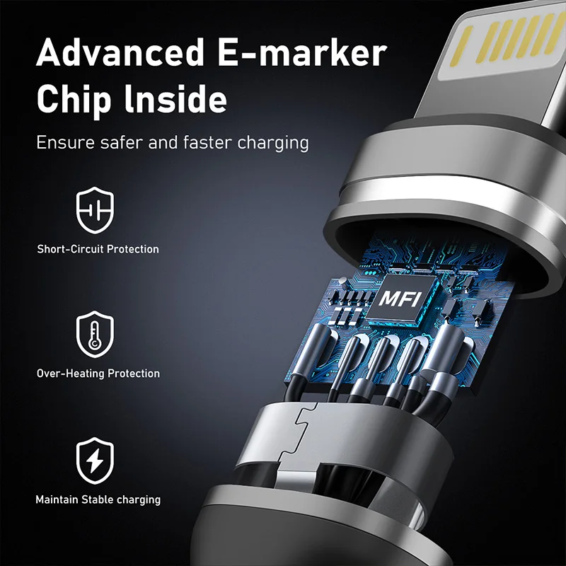 MFi Certified Nylon Braided Fast Charging Cable for Iphone 14 Plus 13 Pro Max 12 11 XR XS 2.4A USB Lightning Super Charge Line - náhled 3