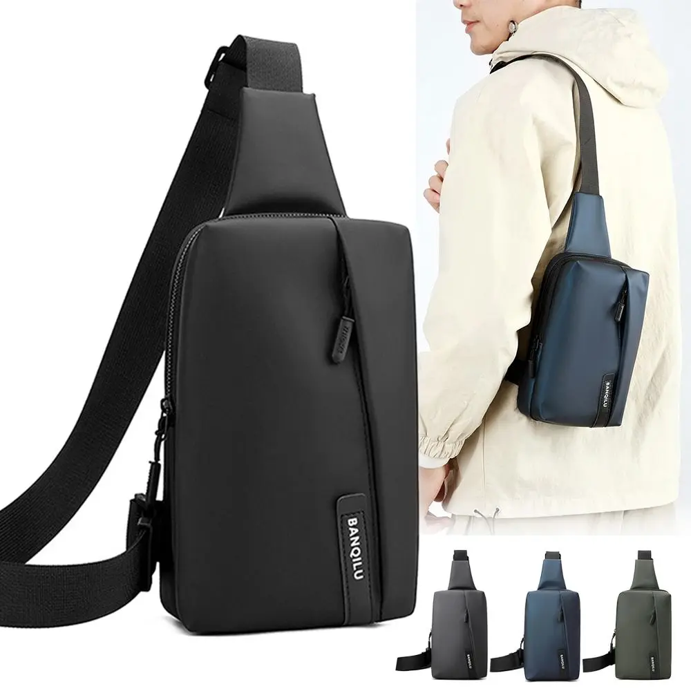 

New Solid Color Shoulder Bags Reusable Simple Versatile Chest Bag Large Capacity Crossbody Bag