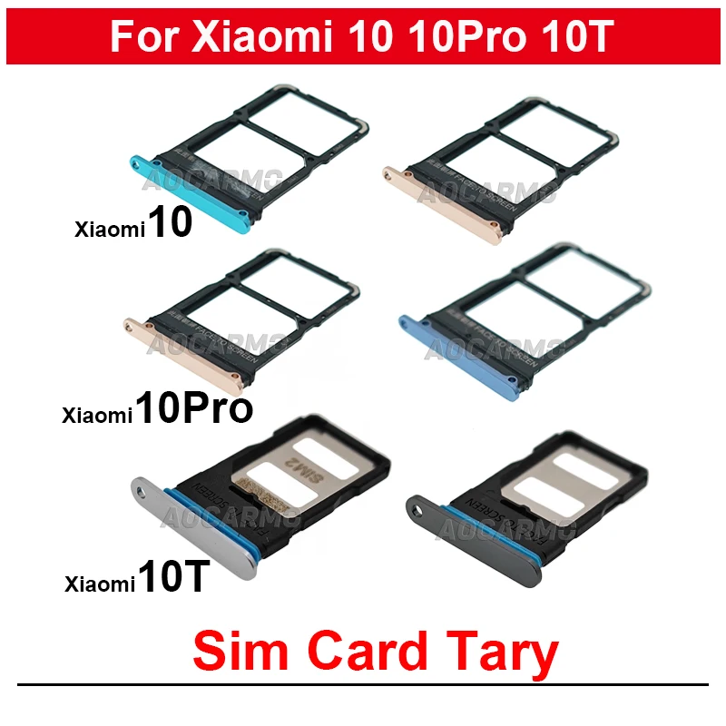 Sim Card For Xiaomi 10T 10Pro Mi 10 Pro Sim Tray Holder Socket Slot Repair Replacement Parts