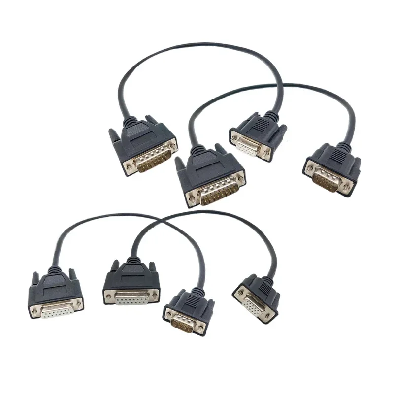 VGA to DB15 Connector Cable Male/Female Serial TO Parallel Programming Line HDB15-pin 3 Row to 2 Row PLC Control Extension Wire