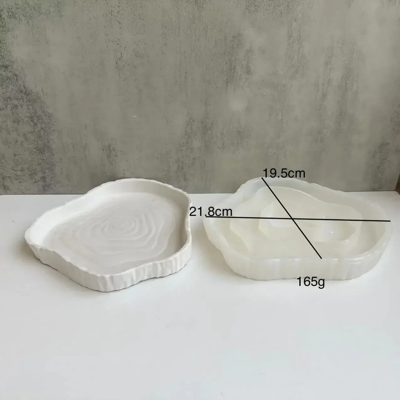 Tree Stump Tray Silicone Mold Irregular Storage Tray Plaster Mould Resin Drip Mould Cement Molds