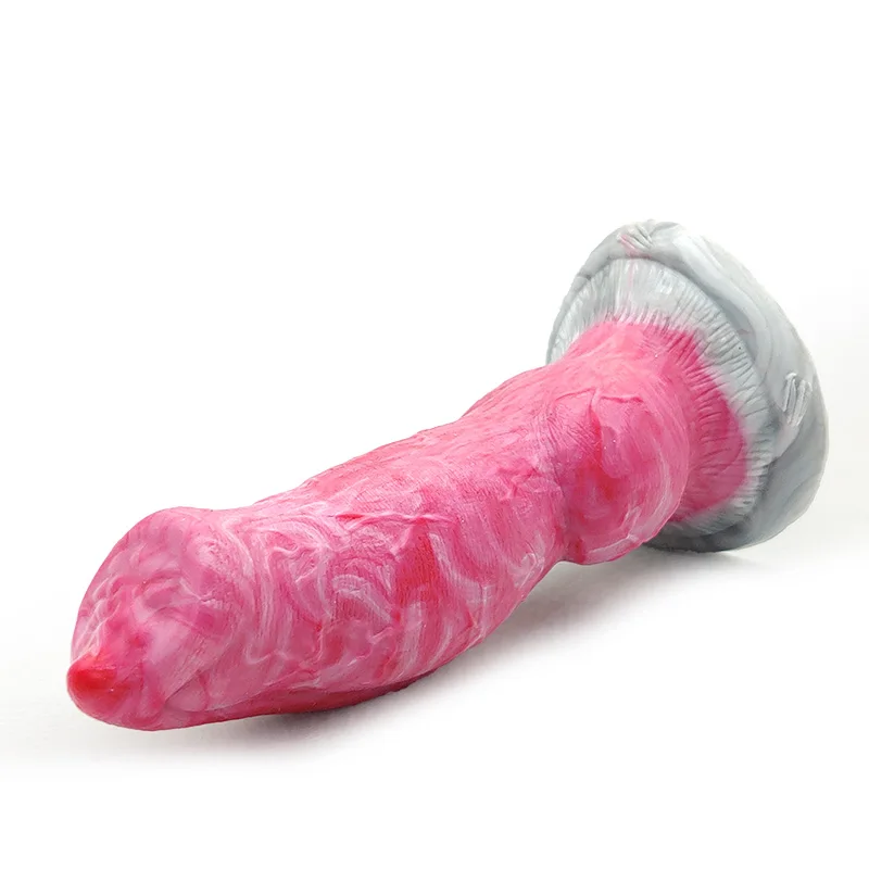 YOCY-consolador curvado con nudo de lobo para hombres y mujeres, juguete sexual con masajeador Vaginal, tapón Anal de fantasía de silicona, para