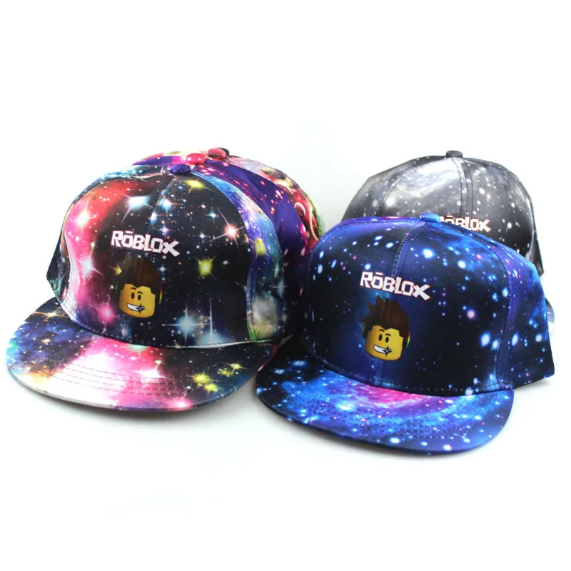 

Hot ROBLOXS Game Hip-hop Street Dance Baseball Adjustable Flat Brim Cap Cartoon Peripheral Unisex Fashion Sports Cap Gift