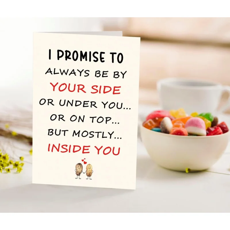 การ์ดวันวาเลนไทน์ตลก ภรรยา แฟน ฉันสัญญาว่าจะอยู่ข้างคุณ วันครบรอบ วันเกิด งานแต่งงาน