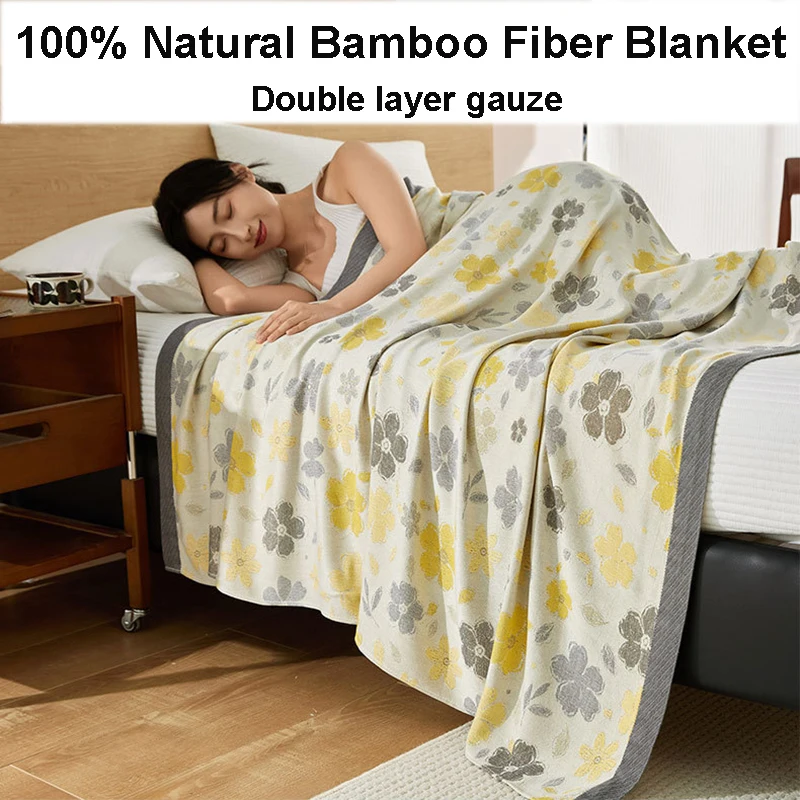 100% Bamboo Summer Blanket 1.5*2/2*2.3m Cooling Blanket For Summer Baby Adult Sofa Camping Travel Nap Air Conditioning Blanket