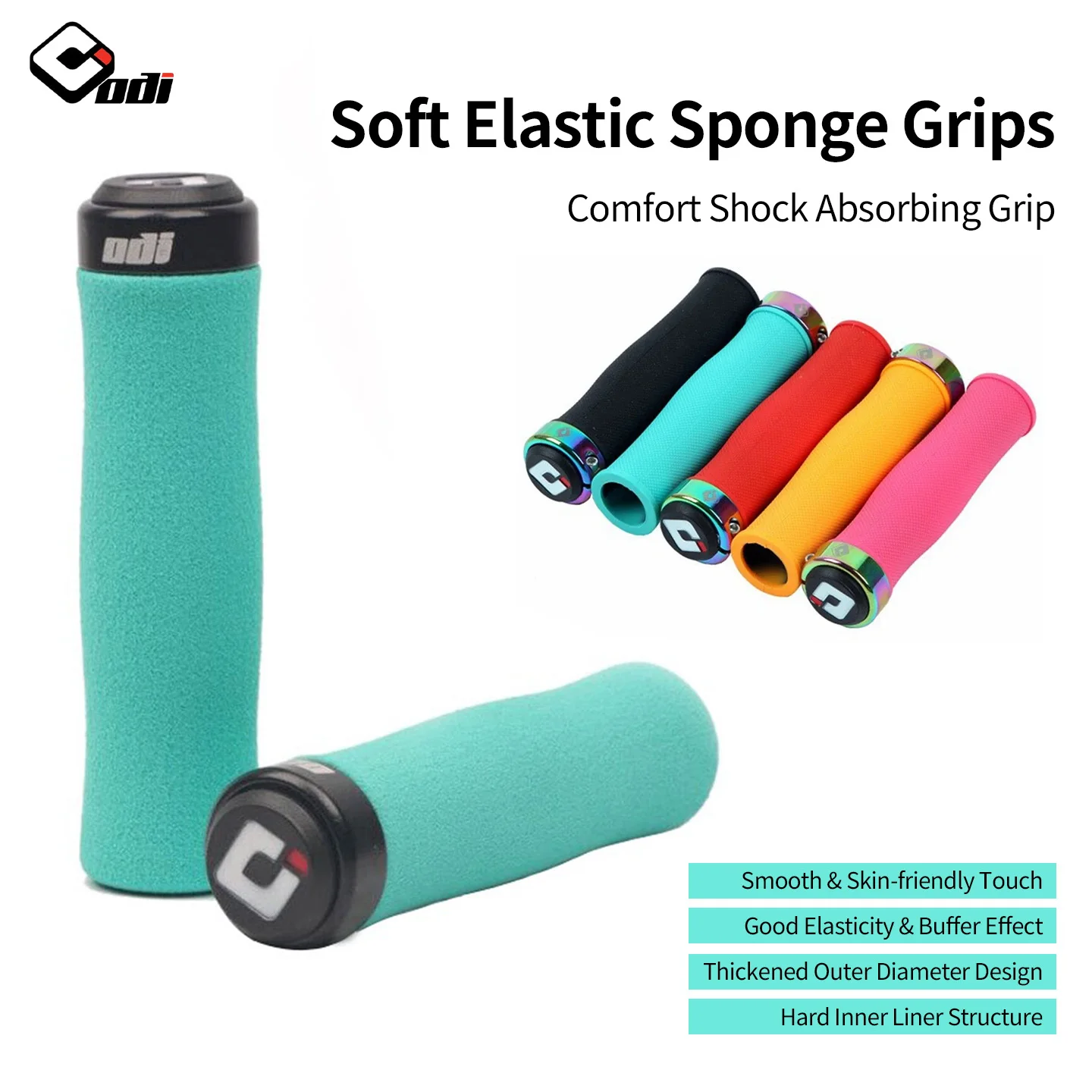 ODI Ultra-light 98g Mountain Bike Grips Shock Absorption Locking Handlebar Pads Cycling Grips Authentic USA Sports Equipment