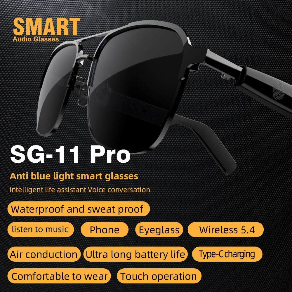 ใหม่ SG Series สมาร์ทเสียงแว่นตาป้องกันแสงสีฟ้า/แว่นตากันแดดแฟชั่นไร้สายบลูทูธแว่นตาเพลงพร้อมไมโครโฟนตอบรับโทรศัพท์