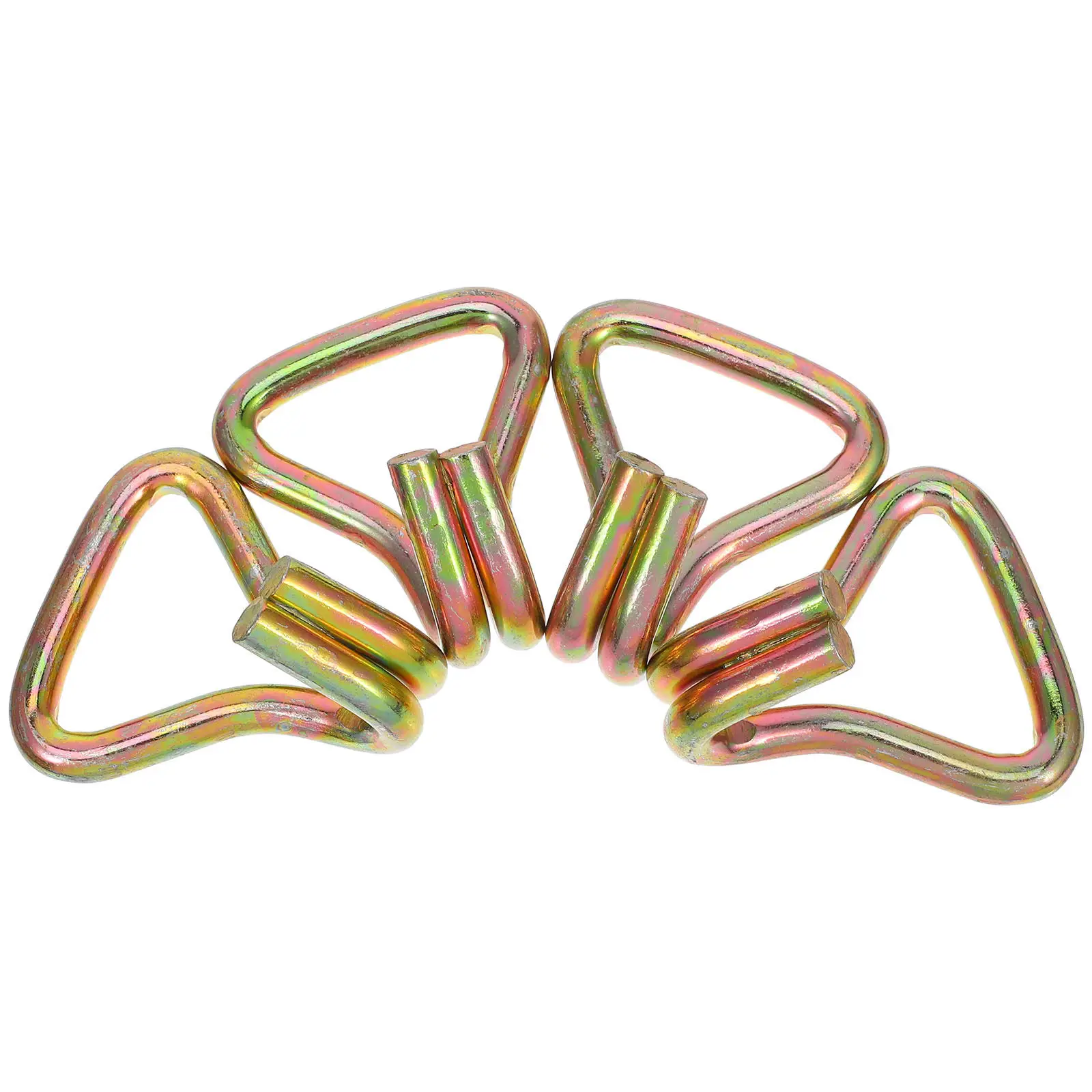 4Pcs High Strength Steel Strap Hooks Double Ideal for Heavy Duty Cargo Securing Motorcycle Scooter Bike Ratchet Tie