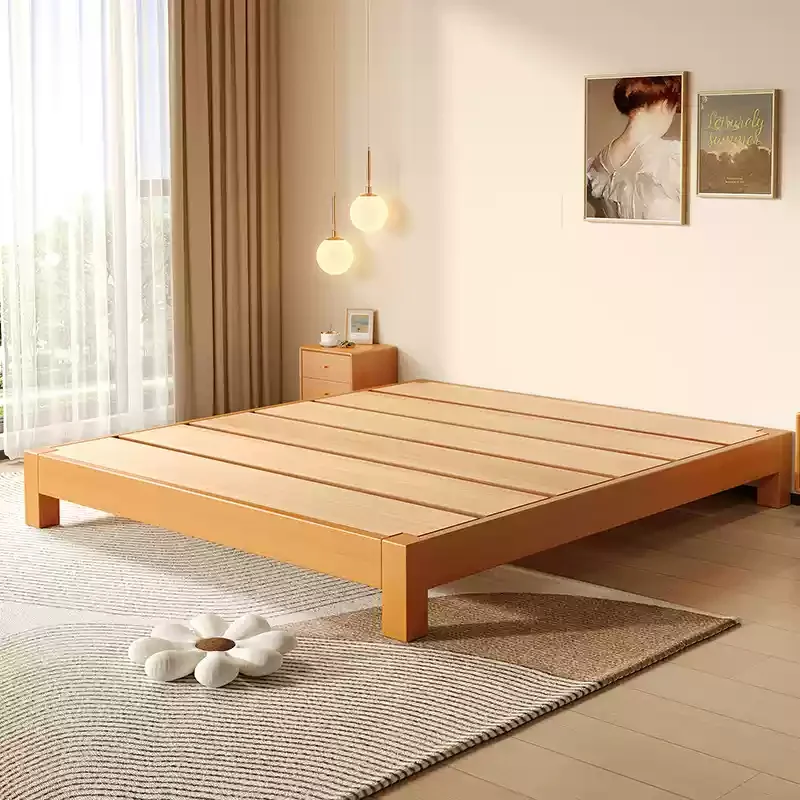 Full Size Bed Frame Children Double Bed Frame Nordic Style Modern Simplicity Cama Matrimonial Room Furniture Bedside Excluded.