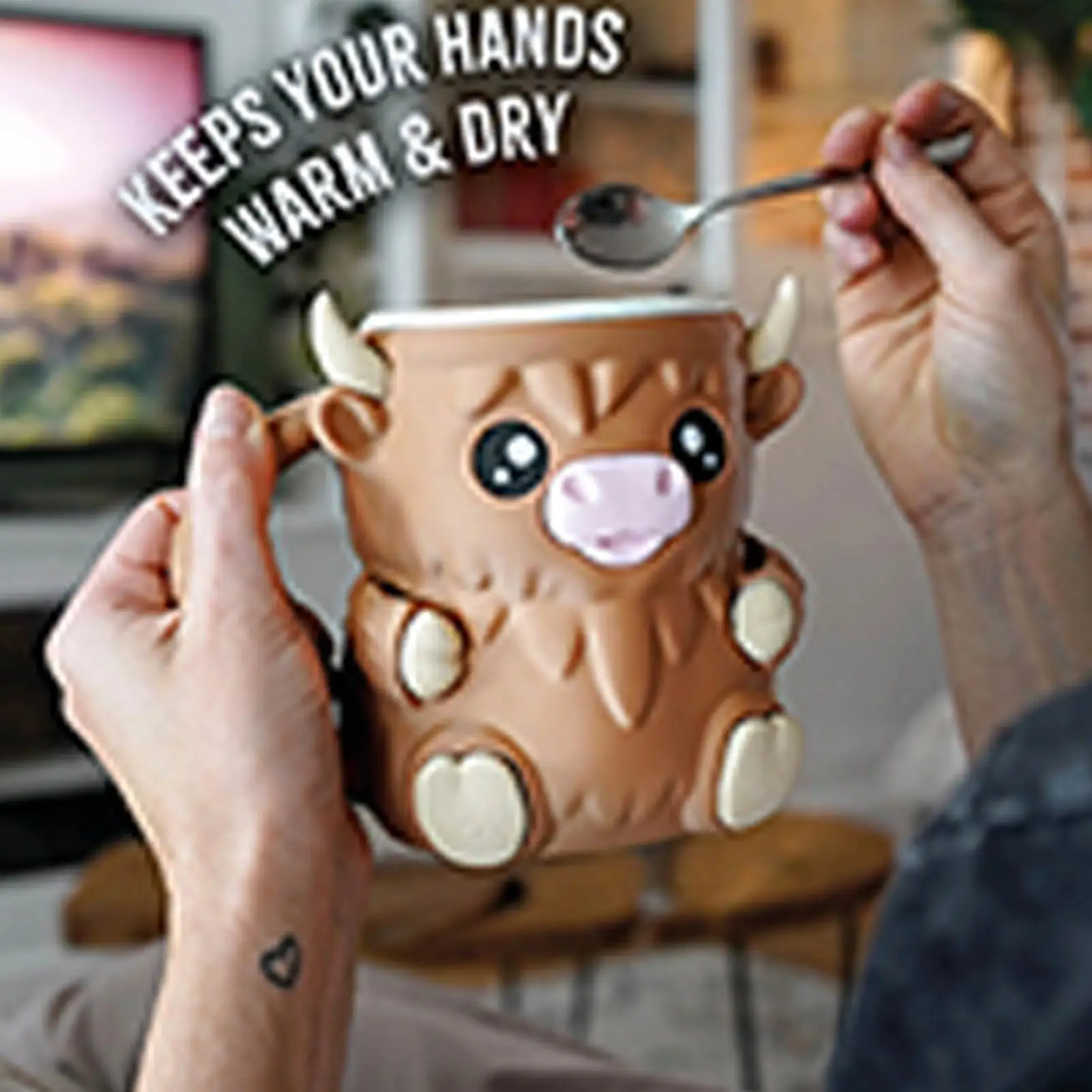 Ice Cream Holder Highland Cow Ice Cream Holders Sleeves Spill-Proof Beer Can Cup for Freezer Dessert Soda Outdoor Trips Summer - view 5