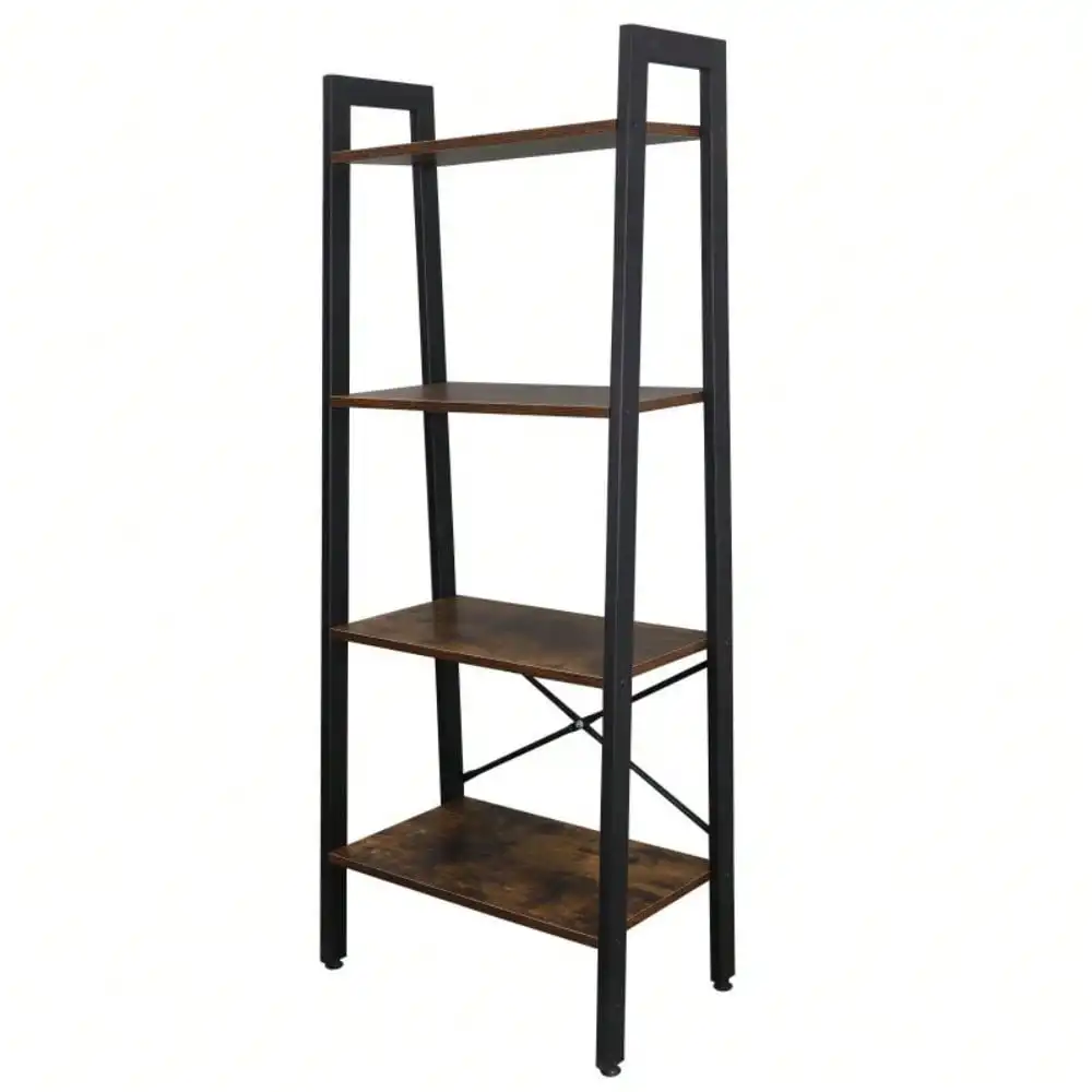 

Multifunctional 4 Shelf Bookcase Ladder Plant Flower Stand Rack Storage Home