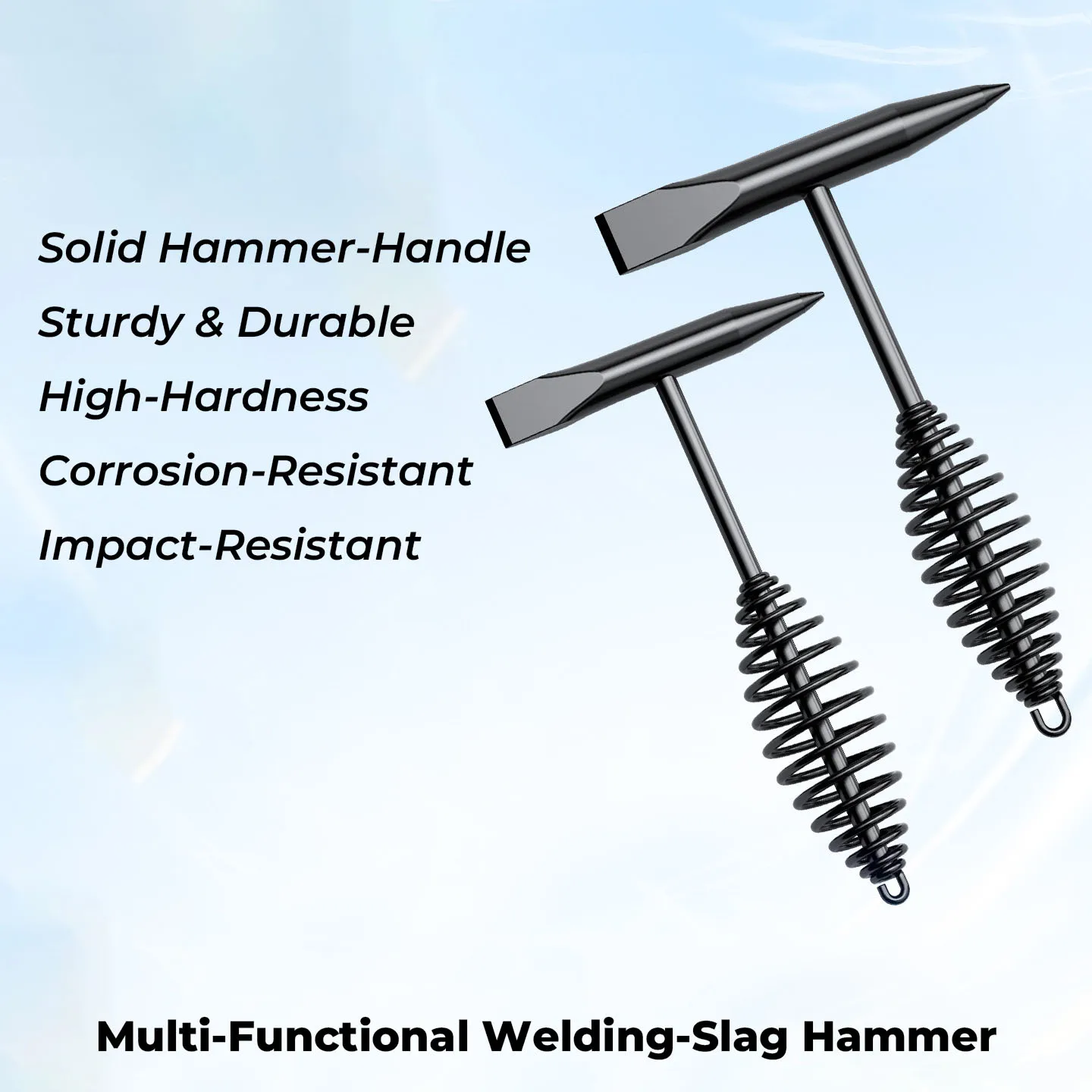 Spring Handle High Carbon Steel Slag Hammer For Welding Derusting Chipping Removal Tool Electrician Weld Hand Tool