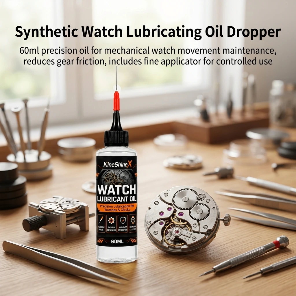 Watchmakers Lubricating Oil Anti-Rust Gear Protect Fluid for Clock Repair Maintenance Synthetic Precision Watch Care 60ml