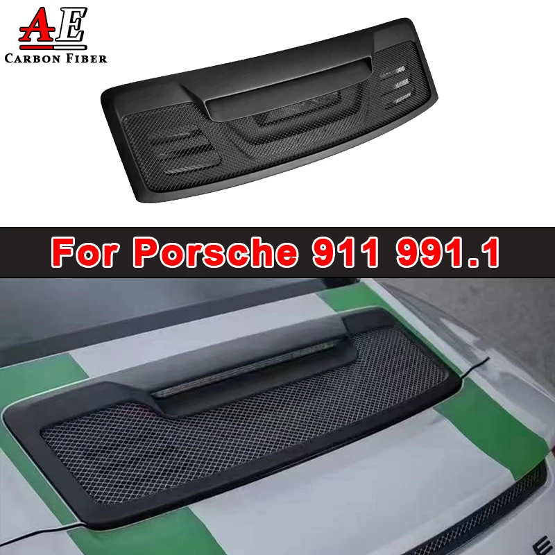 

Car Rear Trunk Lid Grille For Porsche 991.1 911 GT3 Carbon Fiber Rear Radiator Grille Cover R style Body Kit