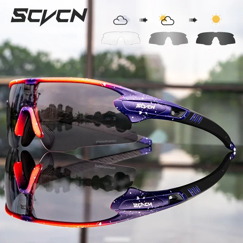 2025 Scvcn Photochromic Glasses Fashion Luxury Man Sunglasses for Driving Fishing Cycling  Travel Golf Women Bike Goggles