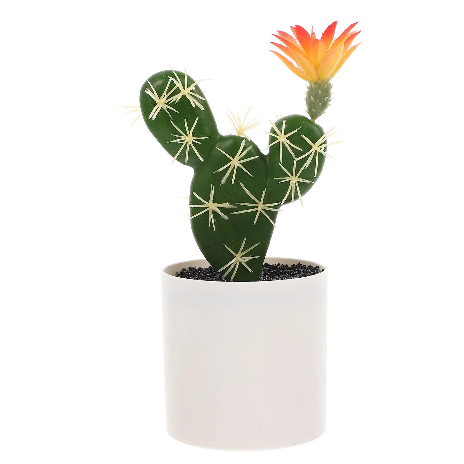 

Artificial Cactus Bonsai Decorative Fake Cactus Plastic Lifelike Tabletop Potted Plant Home Ornament Easy Care Simulated