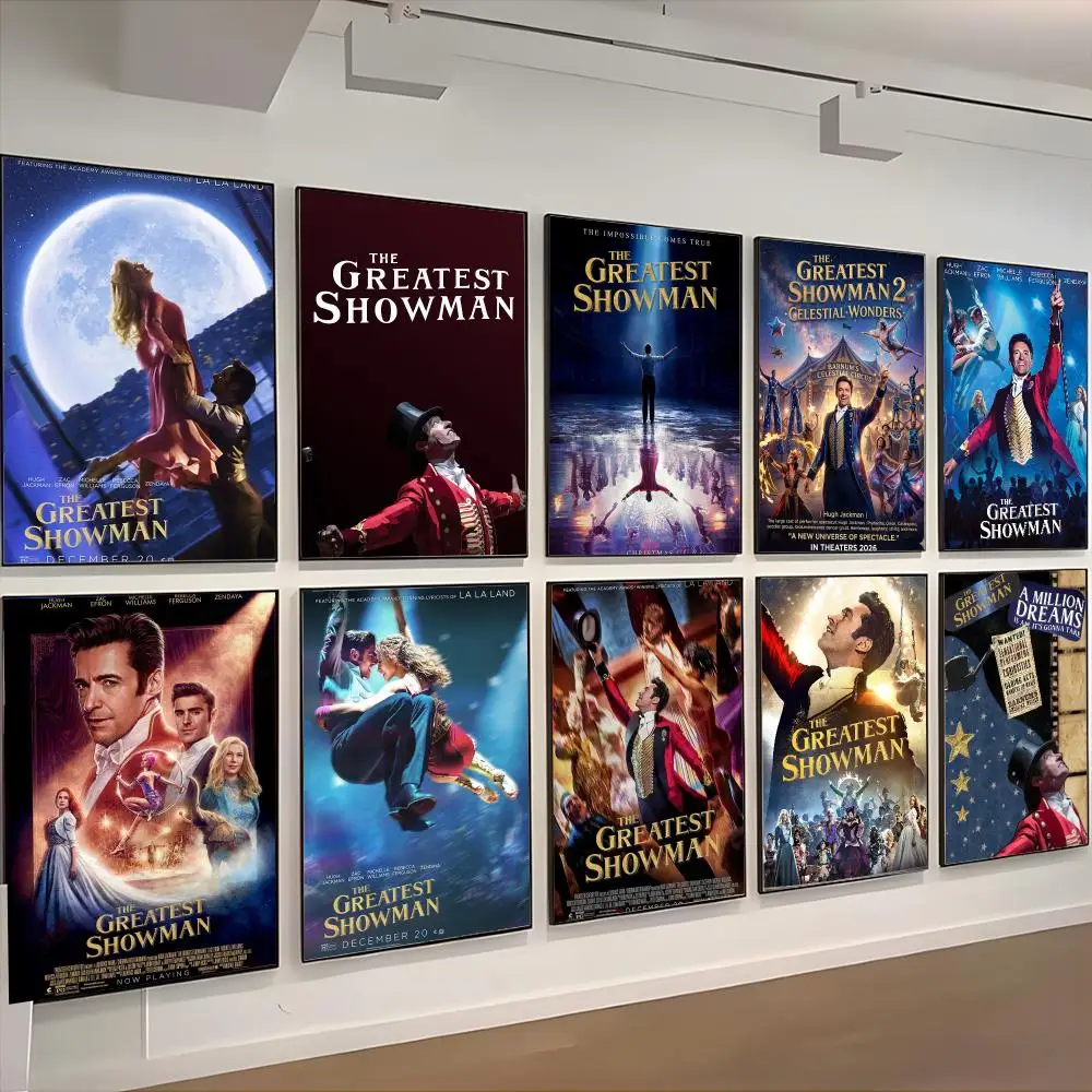 Movie T-The Greatest Showman Poster Trendy Aesthetic Wall Art high-end Bedroom Home Cafe library Decor