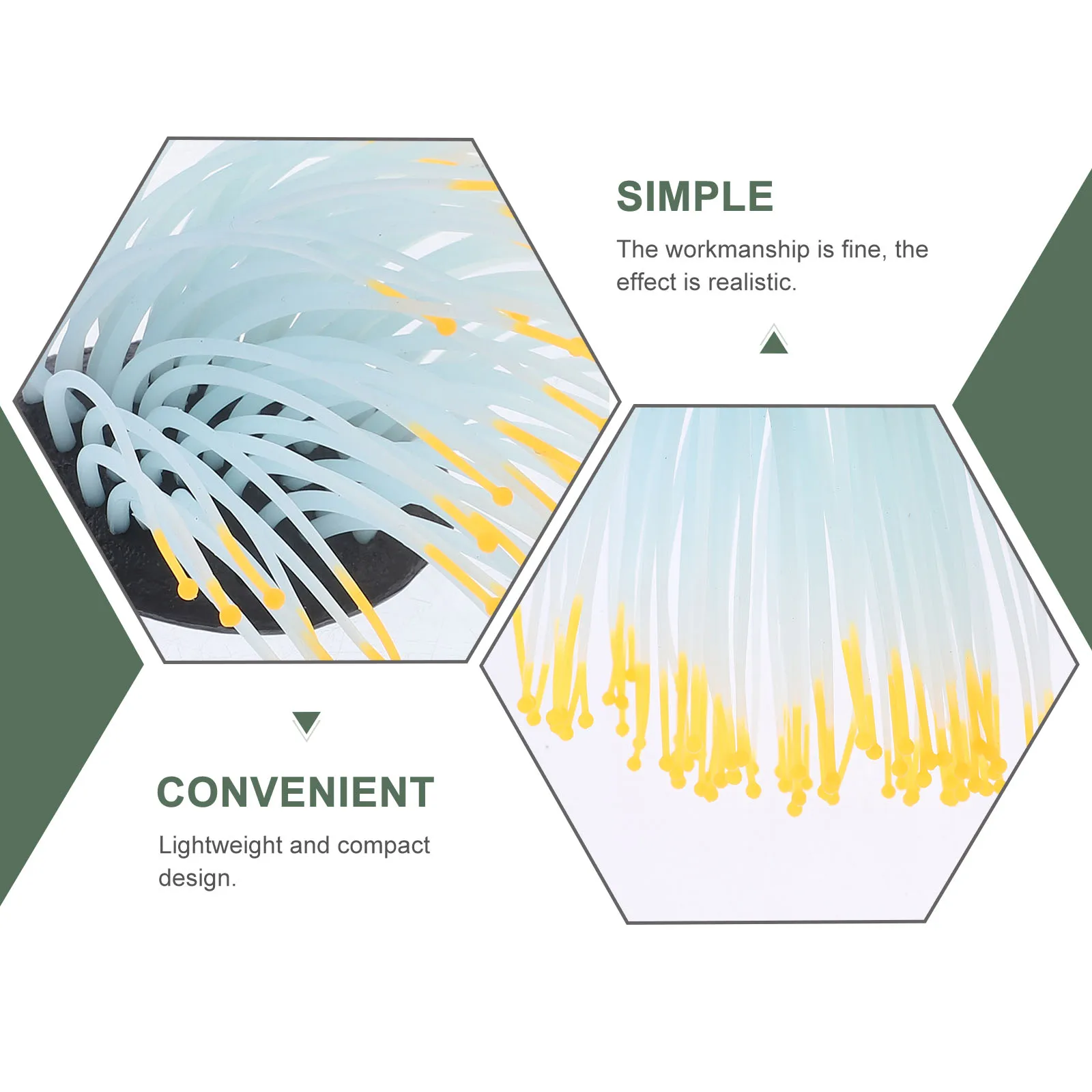 

Simulation Sea Anemone Silicone Realistic Luminous Aquarium Ornament Artificial Fish Tank Decor Underwater Ornament