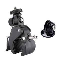 Motorcycle Handlebar Bicycle Mount Clip For Gopro Hero 12 11 10 9 8 7 6 5 4 Action Camera Bike 360 Degree Tripod Accessories