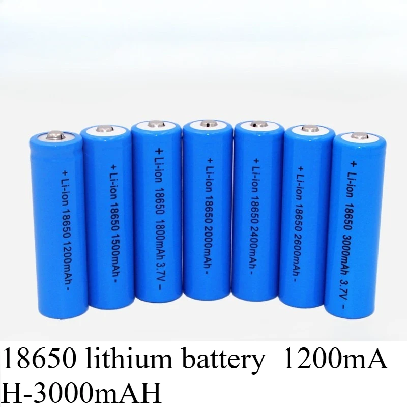 

18650 Lithium Battery 3200mAh Rechargeable Battery 3.7V Suitable for Strong Light Flashlights Headlights Fans Bluetooth Speakers