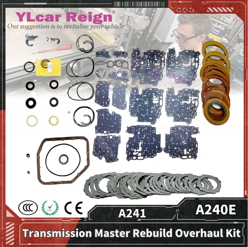 A241 A240E A240 Master Rebuild Overhaul Kit Clutch Friction Steel Plate ORings Automatic Transmission Gearbox for TOYOTA Corolla