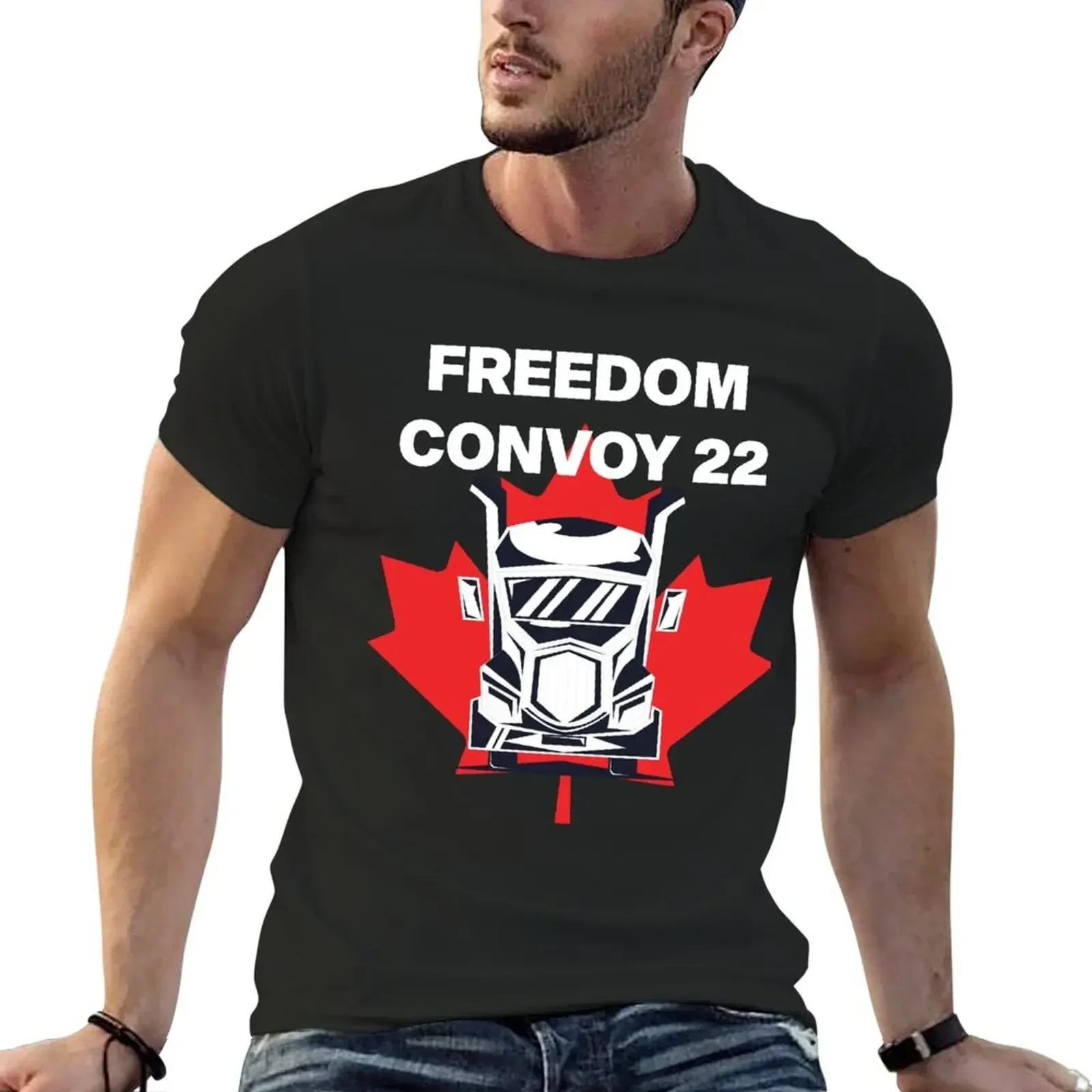 

Canada Freedom Convoy 2022 Canadian Truckers T-Shirt customs graphic shirts cute tops man t shirt mens cotton t shirts