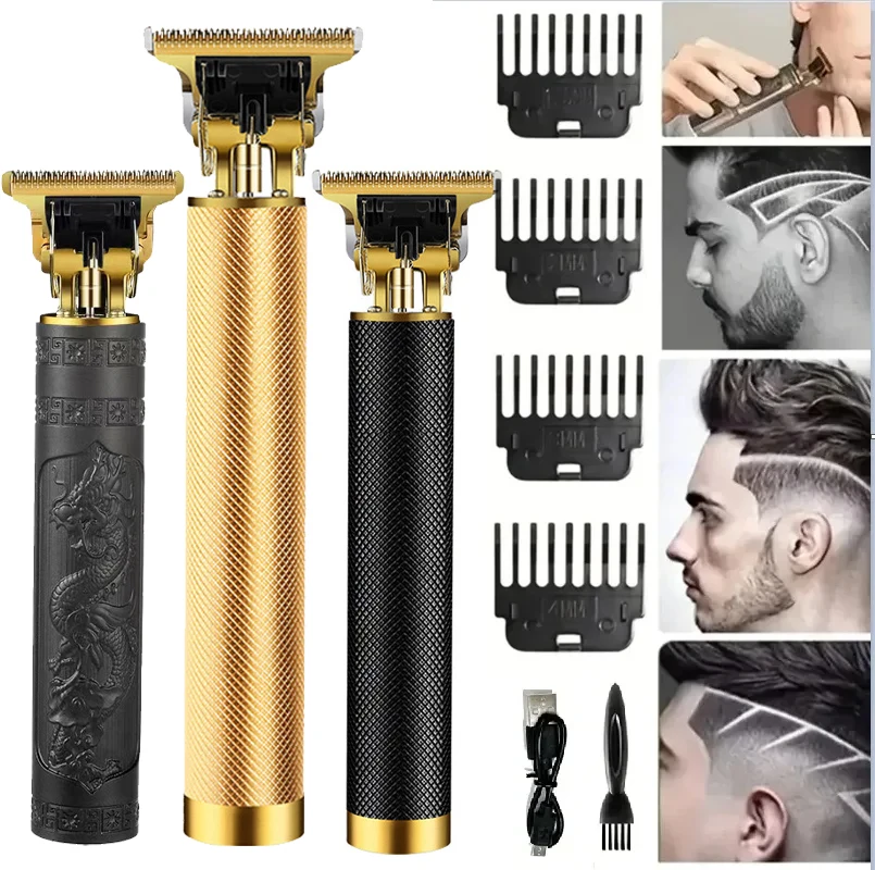 T9 USB Cordless Electric Hair Cutting Machine Beard Shaving Body Hair Trimmer Clippers Men Barber Trimmer Shaver Grooming Kits