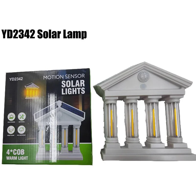 مصابيح LED خارجية فائقة السطوع مقاومة للماء تعمل بالطاقة الشمسية لحدائق الفيلات في الفناء