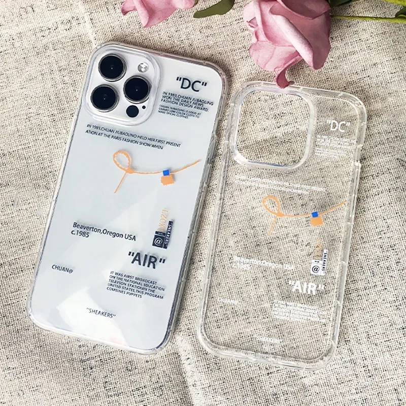 Hot Off Lable White Phone Case Transparent Clear Iphone Case for Iphone 15 14 13 12 11 Pro Max Cool Gift for Christmas Halloween