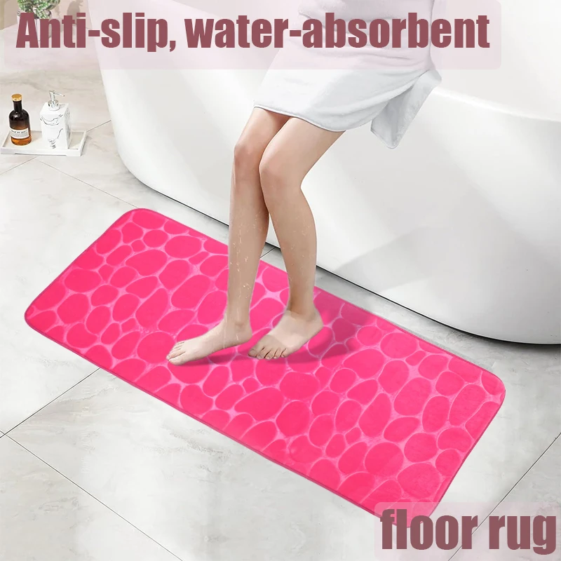 

Pebble Embossed Floor Mats Absorbent Bathroom Floor Mats Indoor Home Floor Mats Kitchen Long style Floor Mats Home Decoration